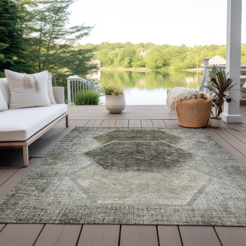 Machine Washable Indoor/ Outdoor Chantille Modern Boho Rug