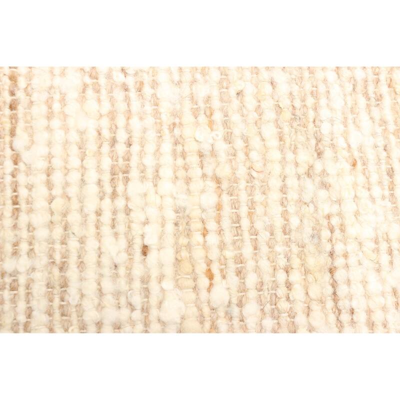 ECARPETGALLERY Braid weave Sienna Cream Wool Rug - 5'0 x 8'0