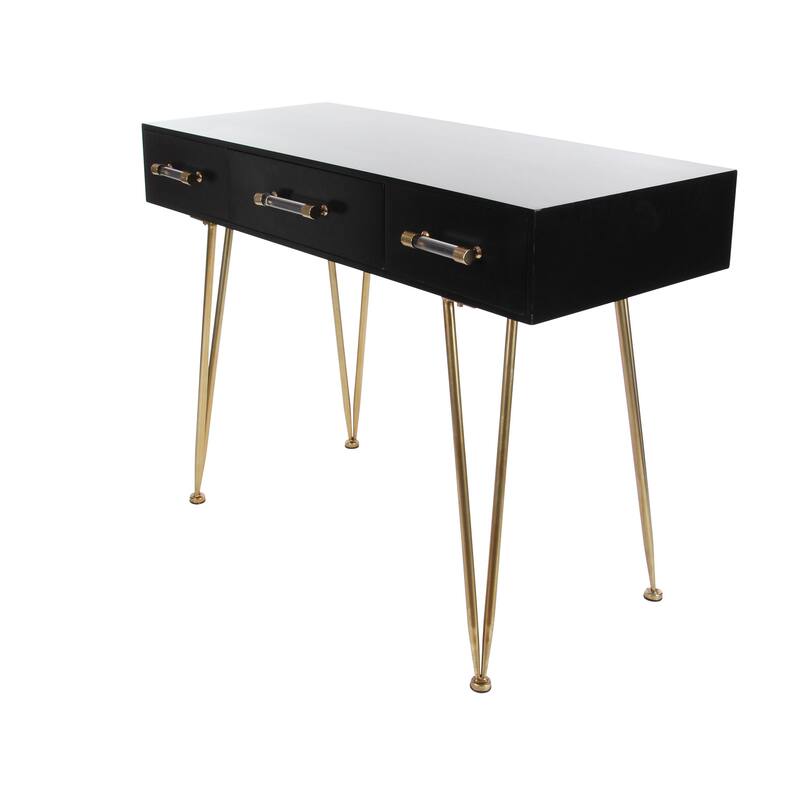 Wood Console Table - Black - Roche River Decor