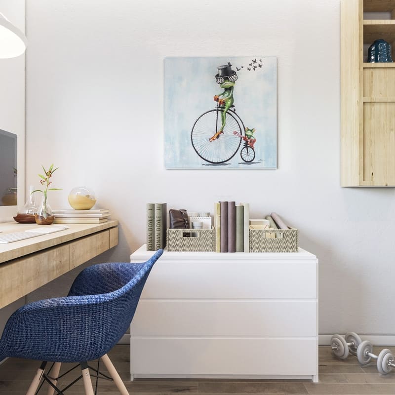Yosemite Home Decor Cyclist Original Hand-Painted Wall Art - multi