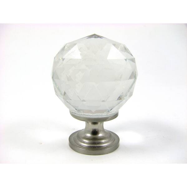 Shop Stone Mill Hardware Clear Crystal And Satin Nickel Cabinet Knobs Pack Of 5 Overstock 21469353