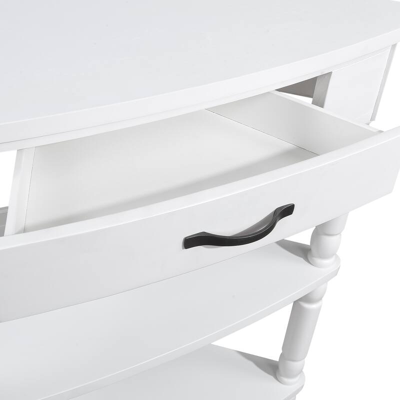 33.8'' Small Triangle Wood Corner Table
