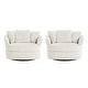 preview thumbnail 76 of 74, UIXE Oversize 43" Plush Corduroy Swivel Barrel Chair Comfy Accent Chair For Living Room