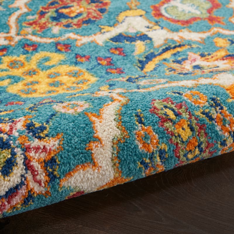 Nourison Allur Contemporary Boho Floral Medallion Area Rug