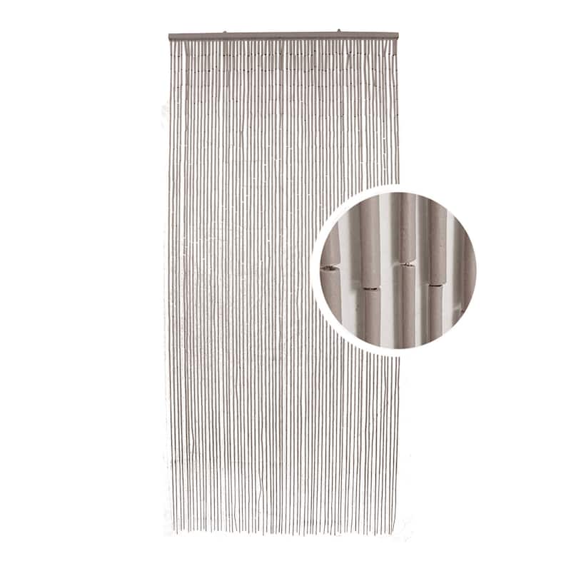 Bamboo Beaded Door Curtain 65 Strings 79" W x 36" W - 79" H x 36" W x 0.4" D