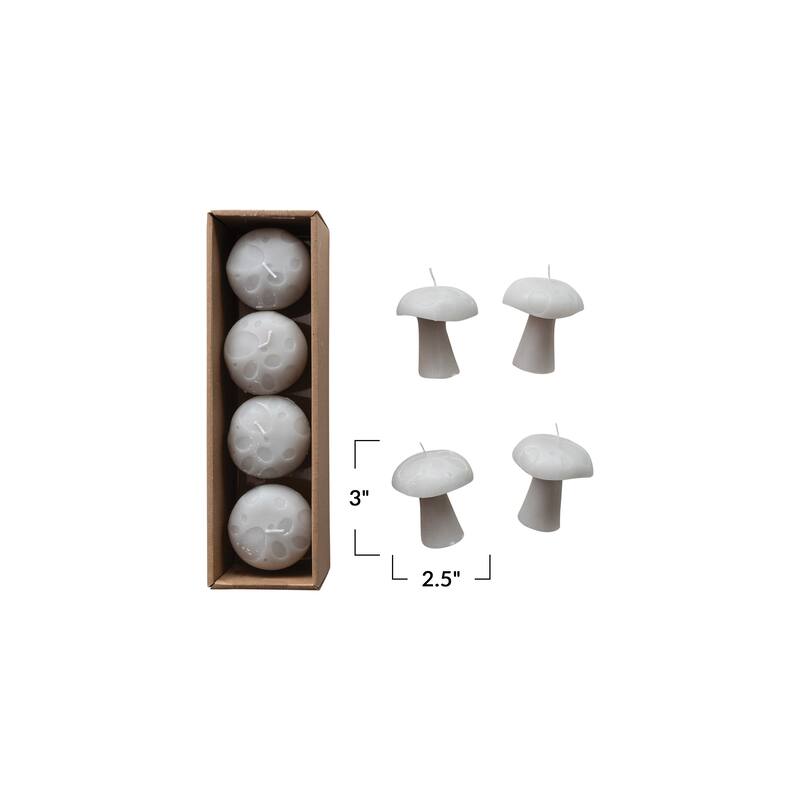 Unscented Mushroom Shaped Candles