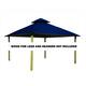 14 ft. sq. ACACIA Gazebo Roof Framing and Mounting Kit - 14X14 - Catalina Blue