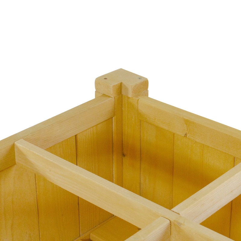 3ft Wooden Raised Garden Bed Planter Box with Shelf - 3'