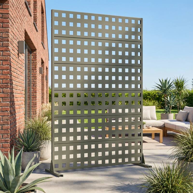 Outdoor Rectangle Privacy Screens Metal Screen Fence Panel