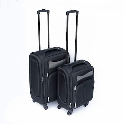 2 Piece Oxford Trolley Case Suitcase Set, Softshell Lightweight Durable Suitcase with Backpack and Universal Wheel, for Travel