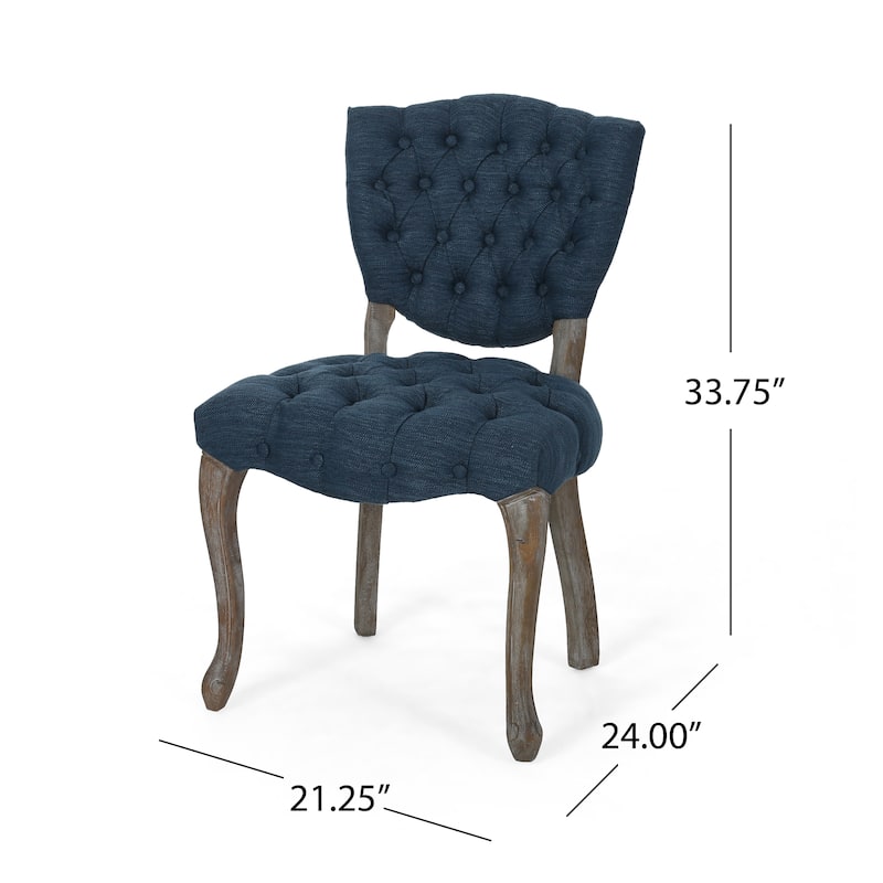 Crosswind Diamond Stitch Fabric Dining Chair by Christopher Knight Home