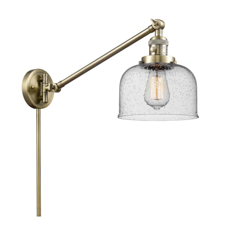 Innovations Lighting Large Bell Single Light 25" Tall Wall Sconce / - Antique Brass / Seedy