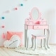 preview thumbnail 2 of 9, Teamson Kids - Little Princess Rapunzel Play Vanity Set - Pink / Grey