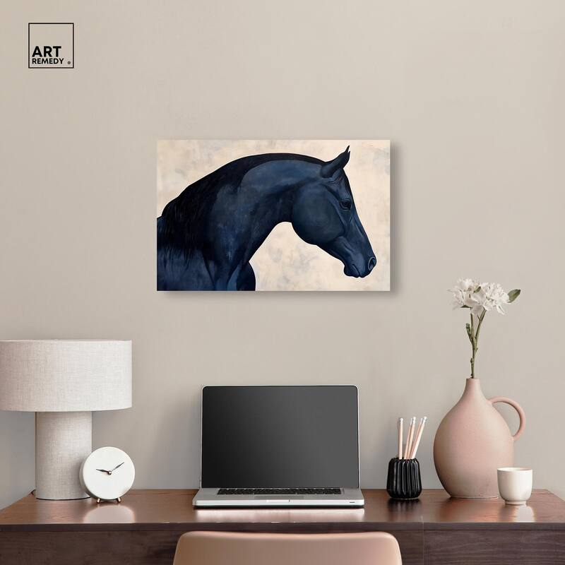 Blue Horse II Canvas by Art Remedy, Gallery Wrapped