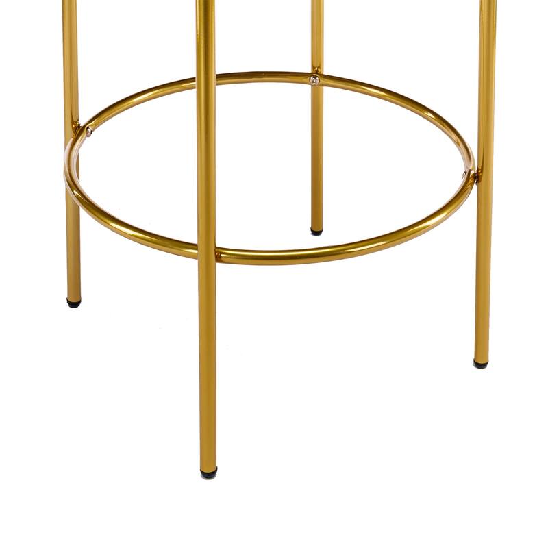 Counter Height Bar Stools Set of 2 Modern Armless Chairs