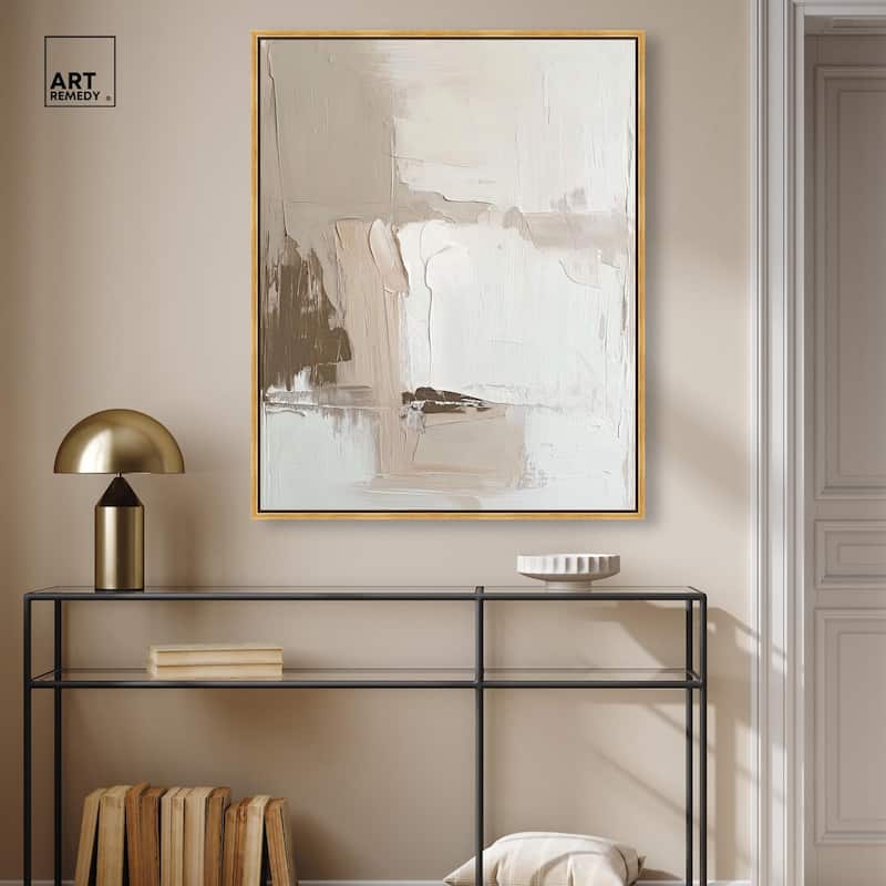 Pale Textured Silence I Canvas by Art Remedy