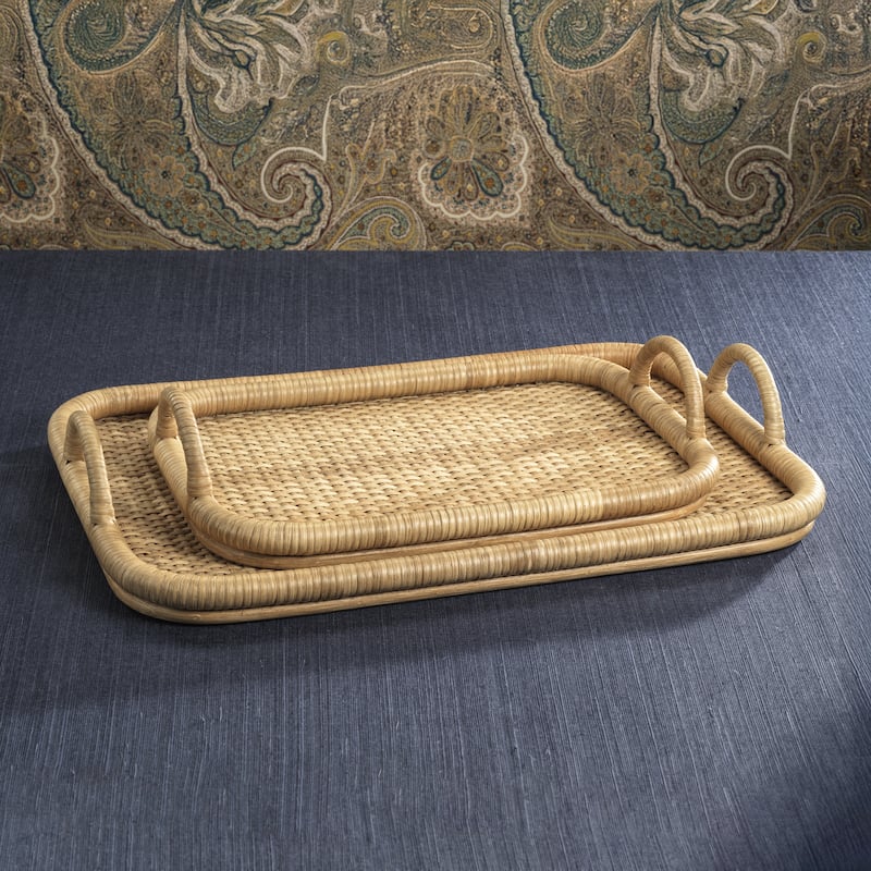 Tropique Rectangular Rattan Tray