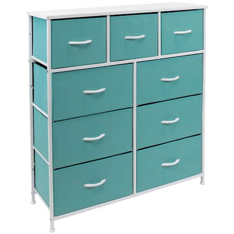 Modern Color Print 9-cubby Storage Tower