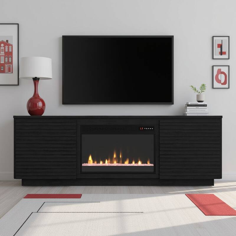 Bridgevine Home Stardust 73 inch Fireplace TV Stand for TVs up to 85 inches