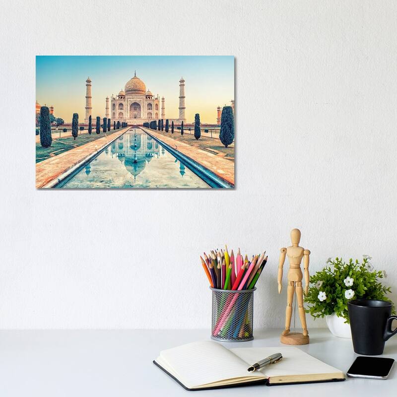 iCanvas "Beautiful Taj Mahal" by Manjik Pictures Canvas Print - 8x12x0.75