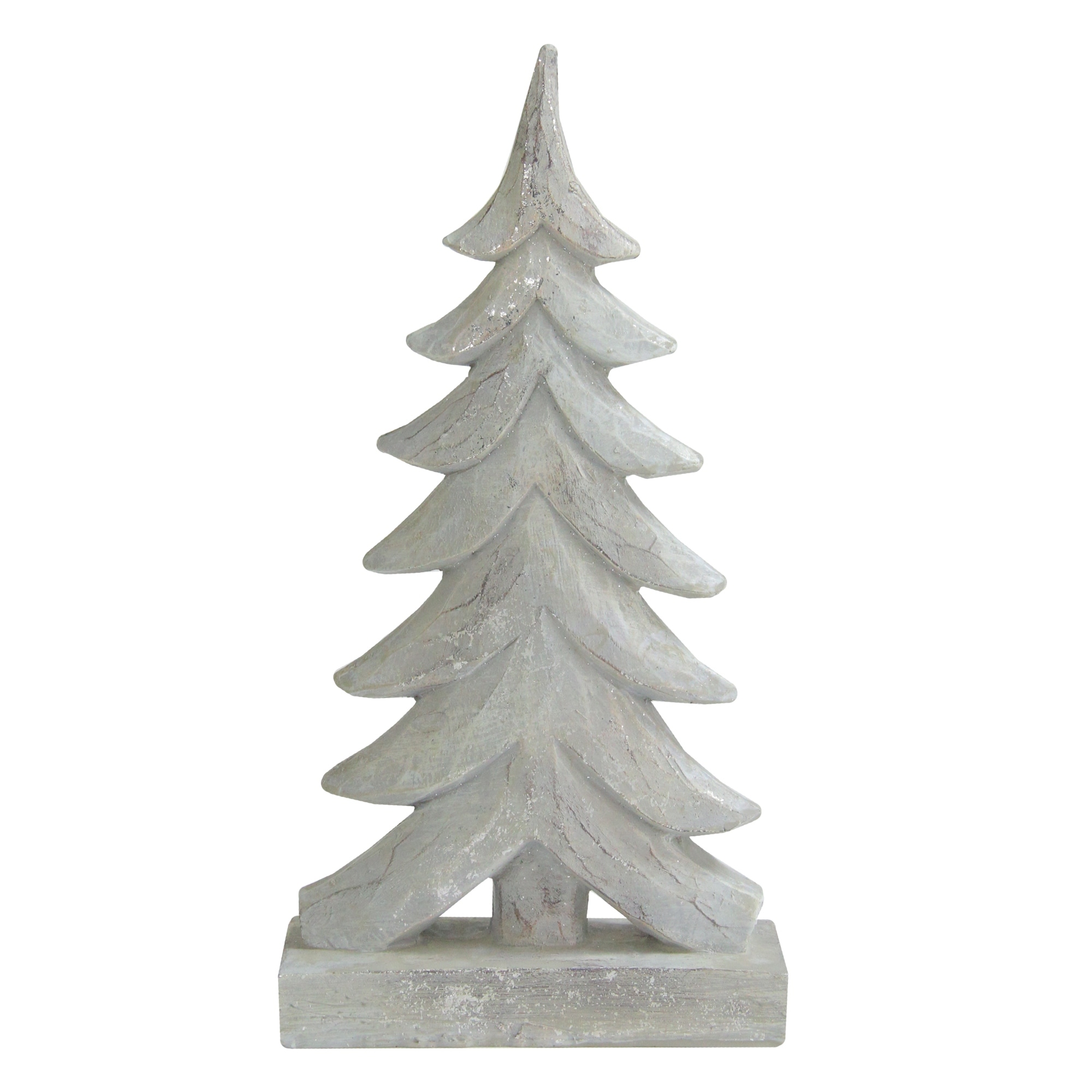 8 5 Silver Distressed Faux Wood Grain Christmas Tree Silver Distressed Faux Wood Grain