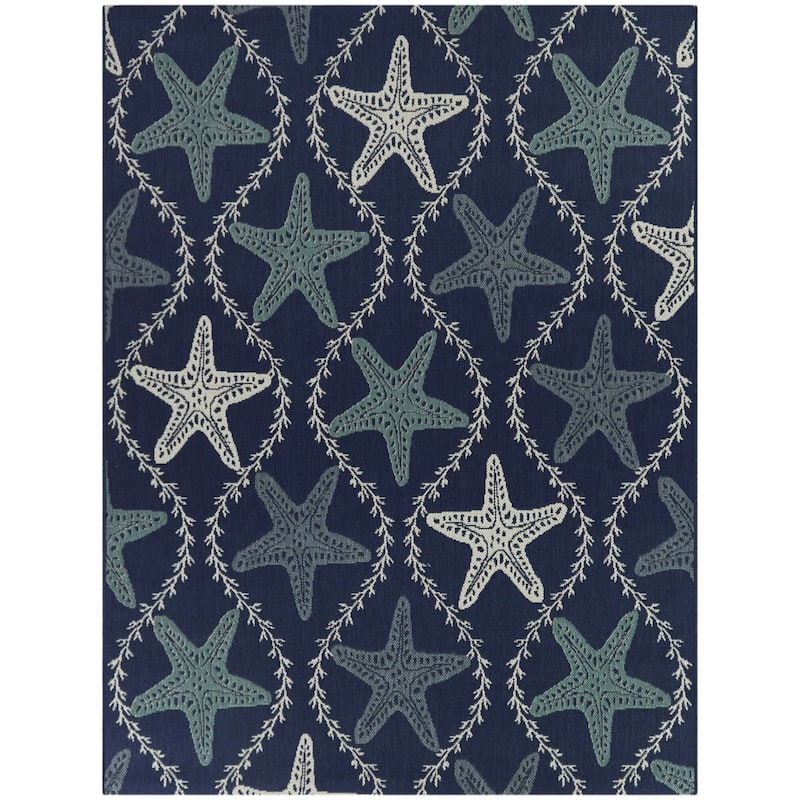 Endre Nautical Starfish Indoor/Outdoor Area Rug