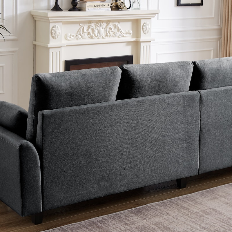 101" Sectional Sofa with Storage Ottoman