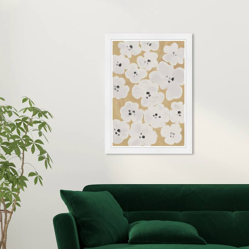 Wynwood Studio Sunshin Blossoms Framed Boho Minimalist Abstract Prints