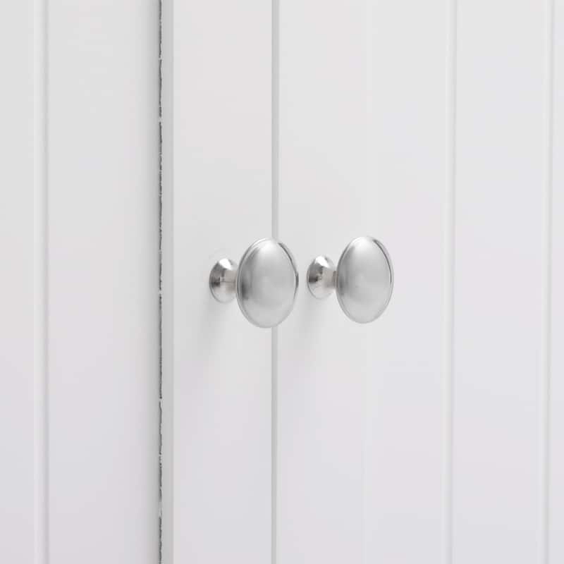White Double Doors Adjustable Freestanding Bathroom Cabinet - 23.62" x 11.81" x 31.50"