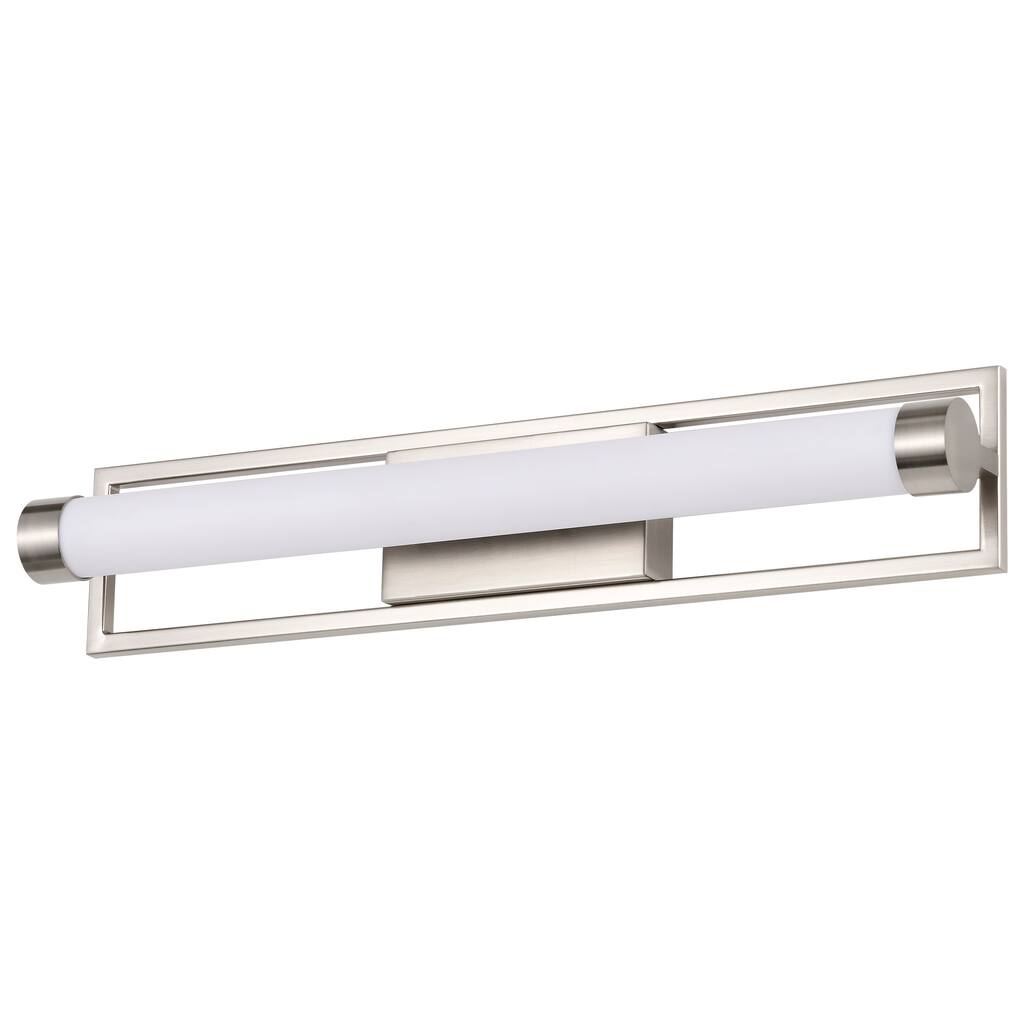 Canal Medium Vanity - LED - Brushed Nickel Finish - White Acrylic Lens - Brushed Nickel