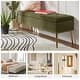 preview thumbnail 54 of 137, HULALA HOME Neptunus Modern 45.5" W Velvet Bedroom Storage Bench for End of Bed with Nailhead Trim