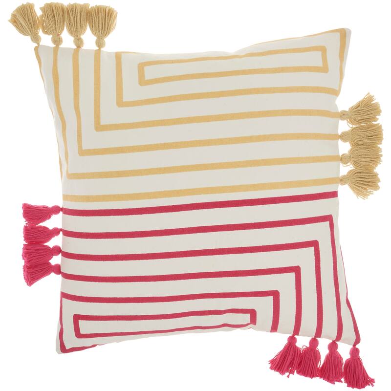 Mina Victory Geometric Lines Throw Pillow
