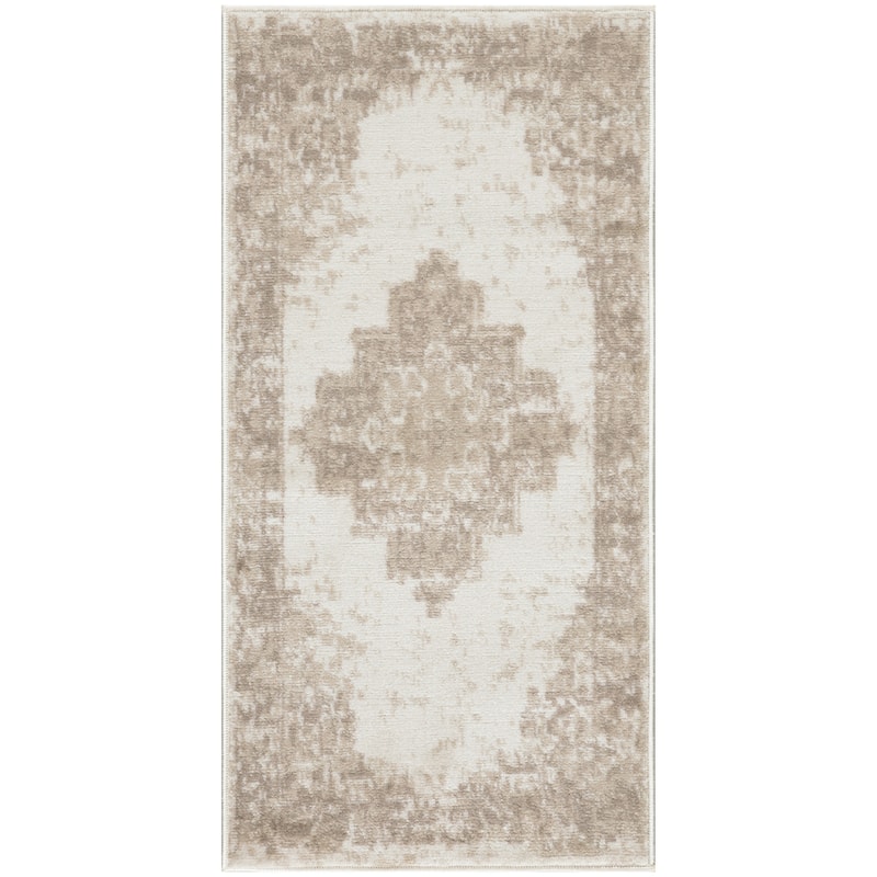 HomeRootsMedallion Transitional Rectangle Area Rug - 48' X '24' X '0.5