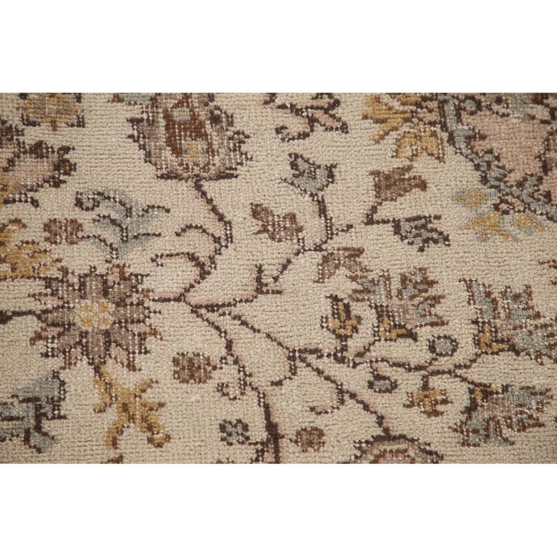 Anatolian Distressed Vintage Area Rug Hand-Knotted Wool Carpet - 5'5"x 8'7"