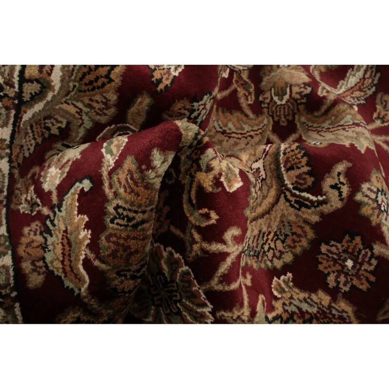 Hand Knotted Oriental 100% Wool Carpet Traditional Floral Red Agra Area Rug - 6' 1'' X 4' 0''