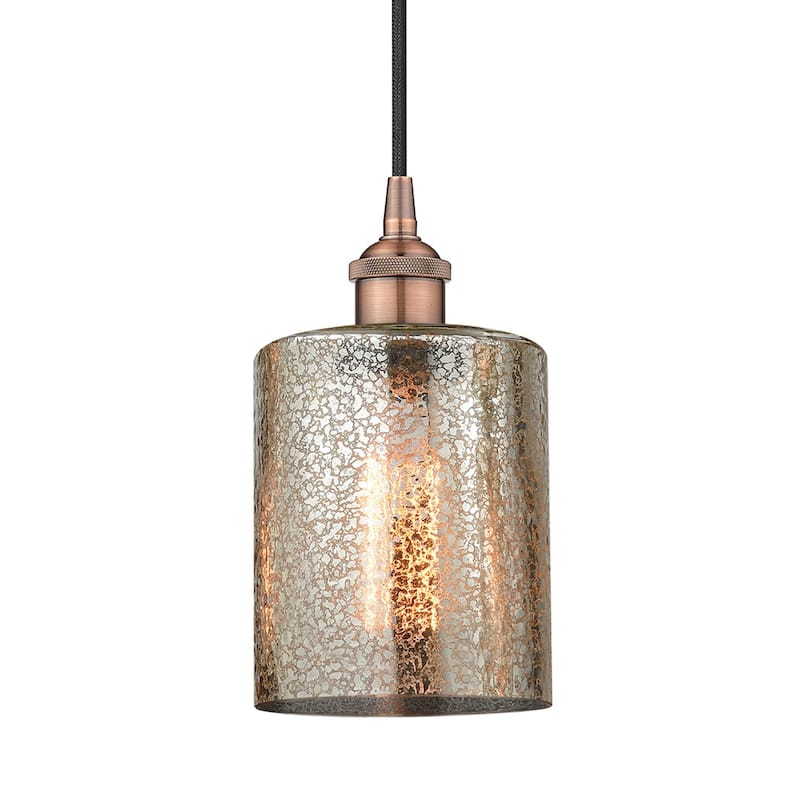 Innovations Lighting 616-1P-10-5 Cobbleskill Pendant Cobbleskill 5" - Antique Copper / Mercury