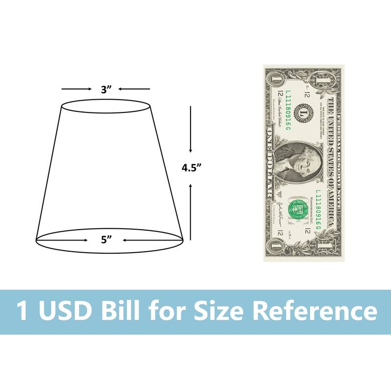 Linen Mini Chandelier Lamp Shade, Clip On, 4 inch Bottom Diameter, 4.75" Height