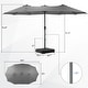 preview thumbnail 6 of 4, Autlaycil 15ft Patio Umbrella with Base,Large Outdoor Rectangle Double-Sided Umbrella