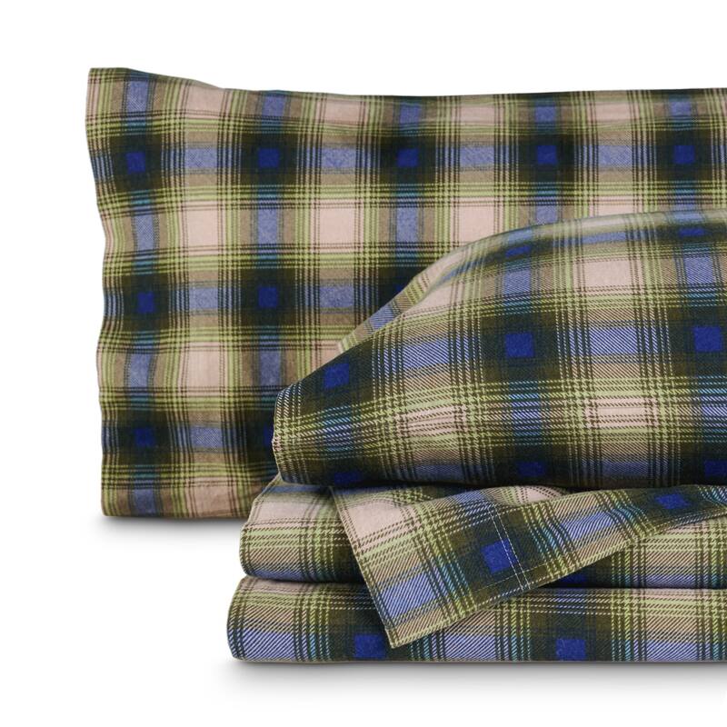 Bare Home Cotton Flannel Sheet Set - Velvety Soft Heavyweight