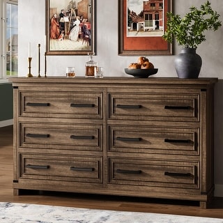 Farmhouse 6/8 Drawer Dresser for Bedroom, Rustic Wood Chest of Drawers ...