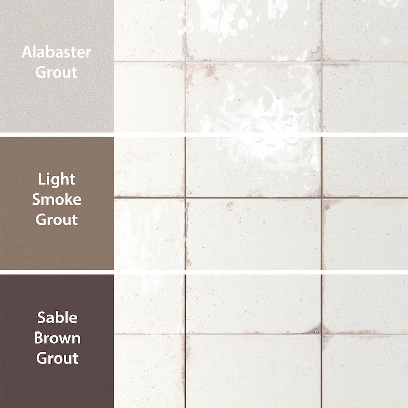 Merola Tile Mayolica White 5-7/8" x 5-7/8" Ceramic Wall Tile