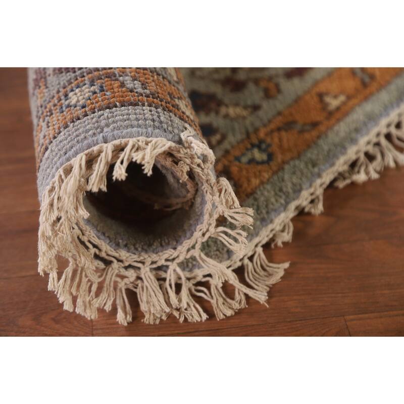 Heriz Serapi Indian Octagon Area Rug Hand-knotted Wool Carpet - 6'0"x 6'1"