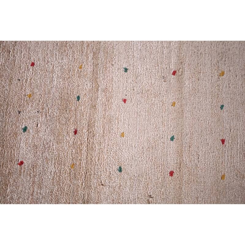 Striped Tribal Gabbeh Oriental Area Rug Handmade Wool Carpet - 7'9"x 11'9"