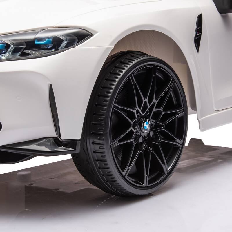 BMW M4 12v Kids ride on toy car 2.4G W/Parents Remote Control,Three speed adjustable,A handle with wheels and a pull