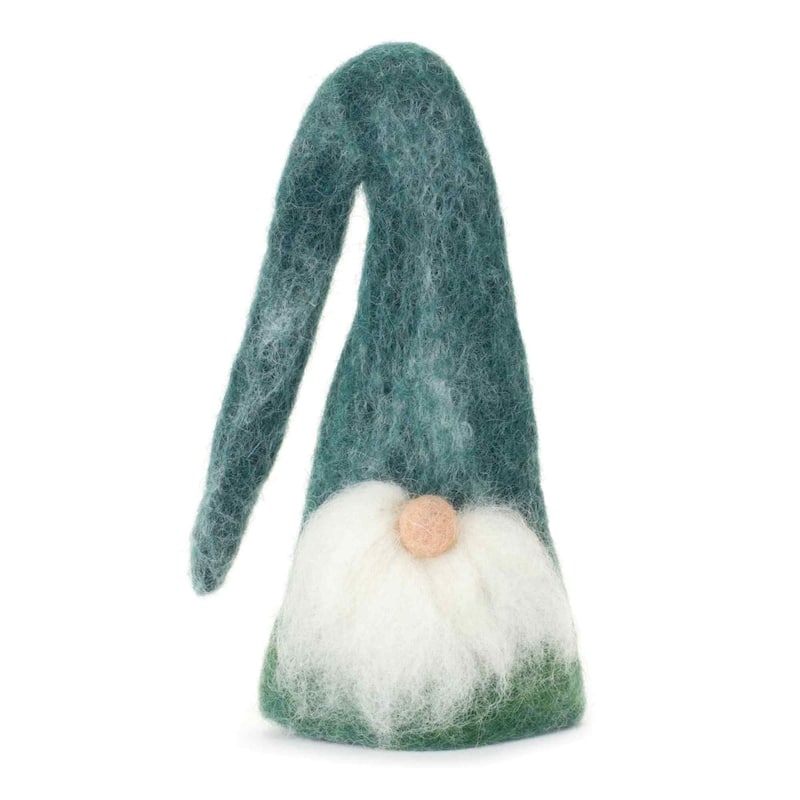 Gnome Christmas Wine Bottle Toppers - 7" - Red and Green - Set of 6