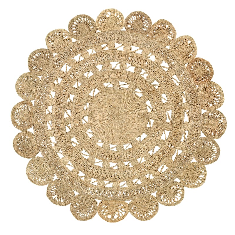 Sevita Organic Jute Braided Area Rug, Natural