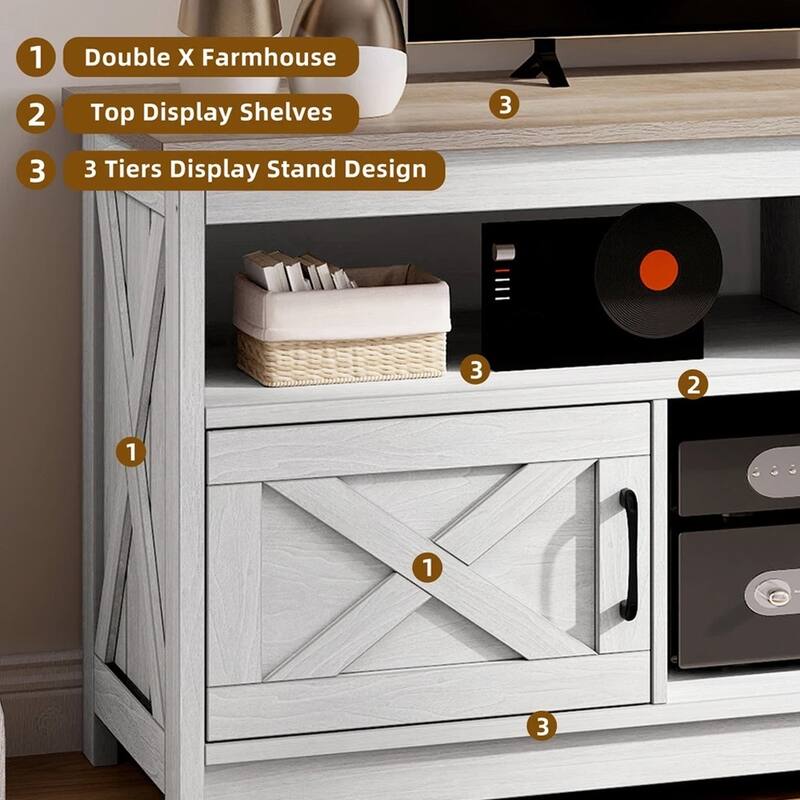 TV Stand with Power Outlet for up to 65" TVs - 59"