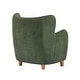preview thumbnail 43 of 92, Bacho Fabric Wingback Accent Chair by GDFStudio