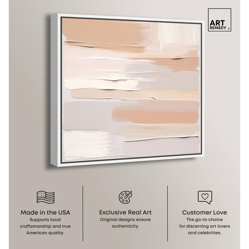 Roseate Cream Tones I Canvas by Art Remedy