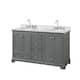 Option Dark Gray / White Carrara Marble Top / Polished
